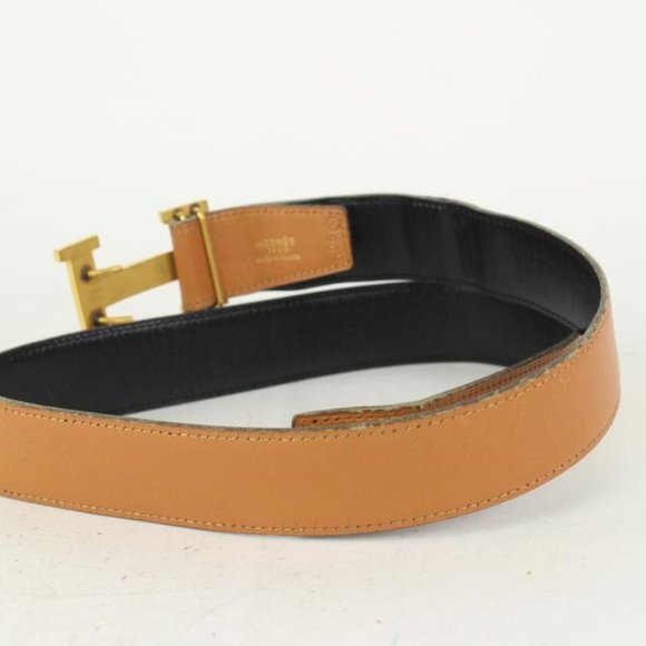 Hermès Black x Brown x Gold 32mm Reversible H Logo main image 4